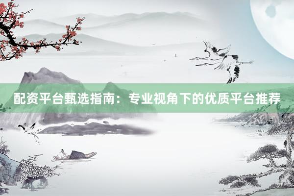 配资平台甄选指南：专业视角下的优质平台推荐
