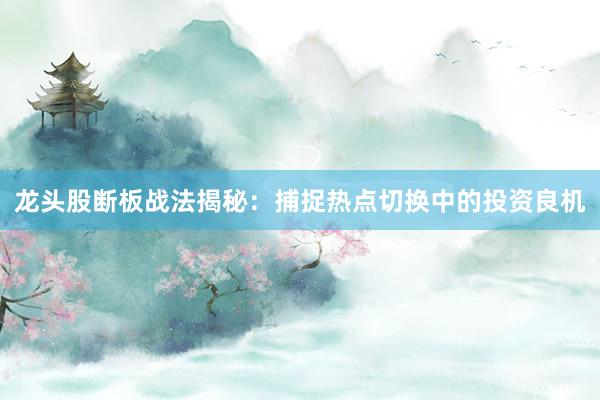 龙头股断板战法揭秘：捕捉热点切换中的投资良机