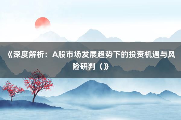 《深度解析：A股市场发展趋势下的投资机遇与风险研判（》