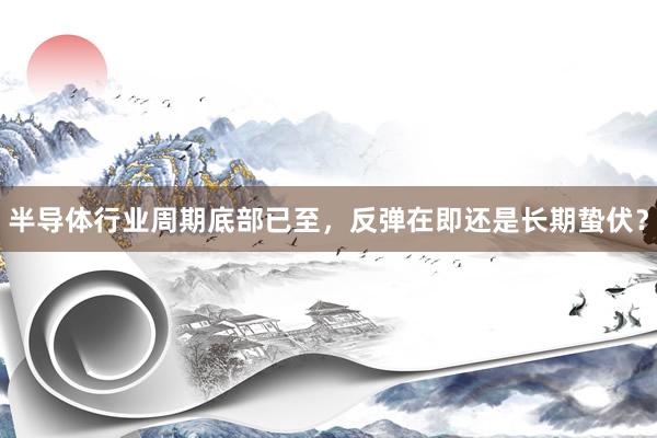 半导体行业周期底部已至，反弹在即还是长期蛰伏？